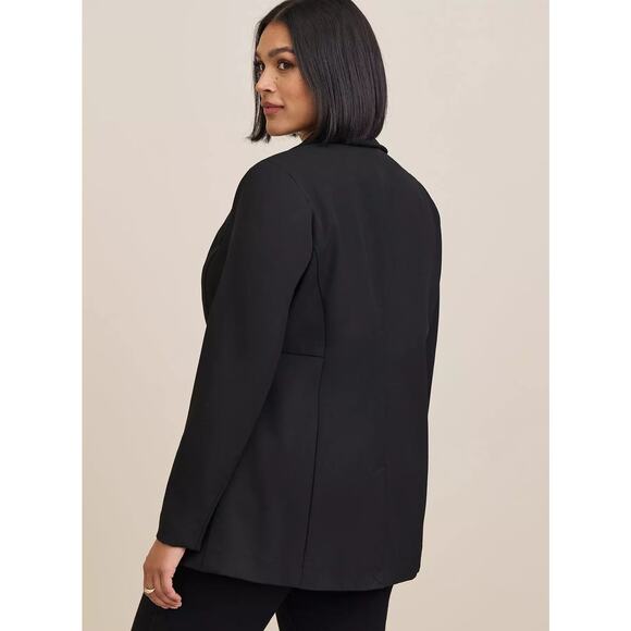 Torrid Studio Luxe Long Line Blazer • Black • Size 5X - Picture 5 of 10
